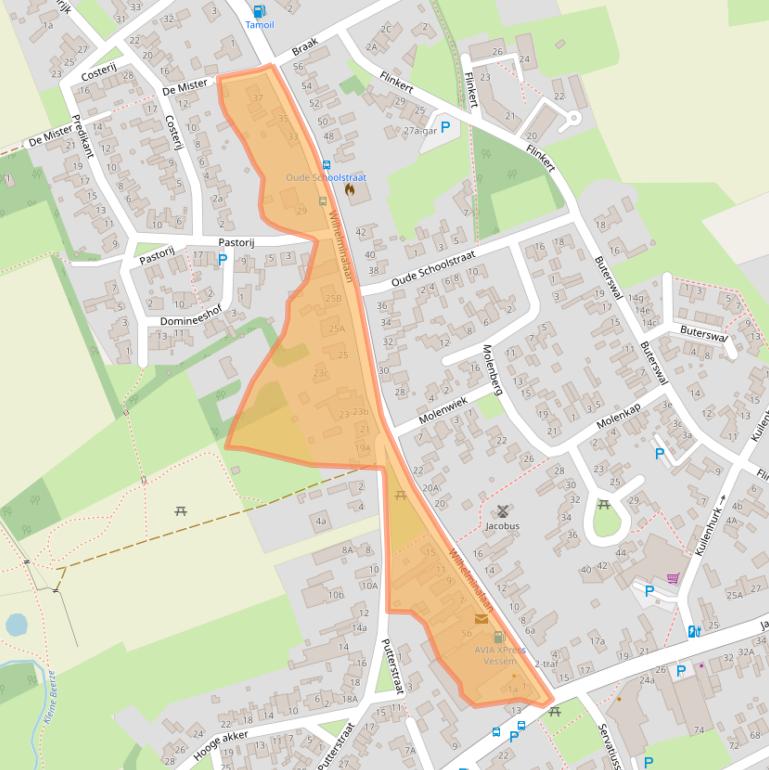 Kaart van postcodegebied 5512BJ.