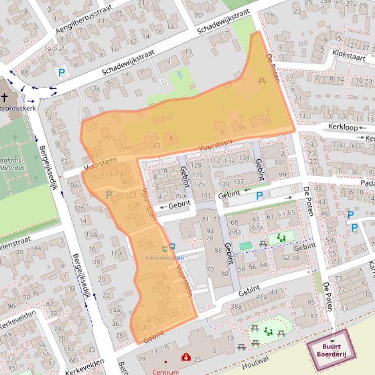 Kaart van postcodegebied 5521WB.