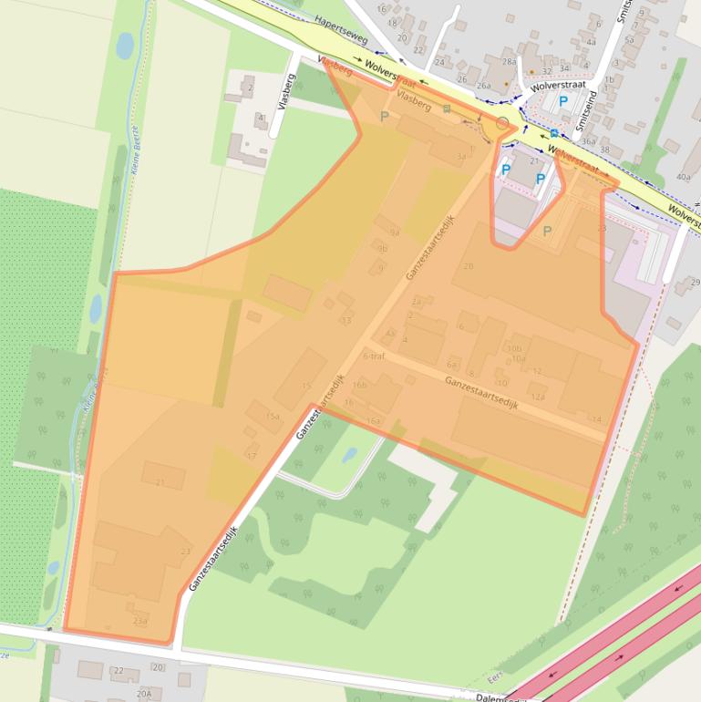 Kaart van postcodegebied 5525KC.