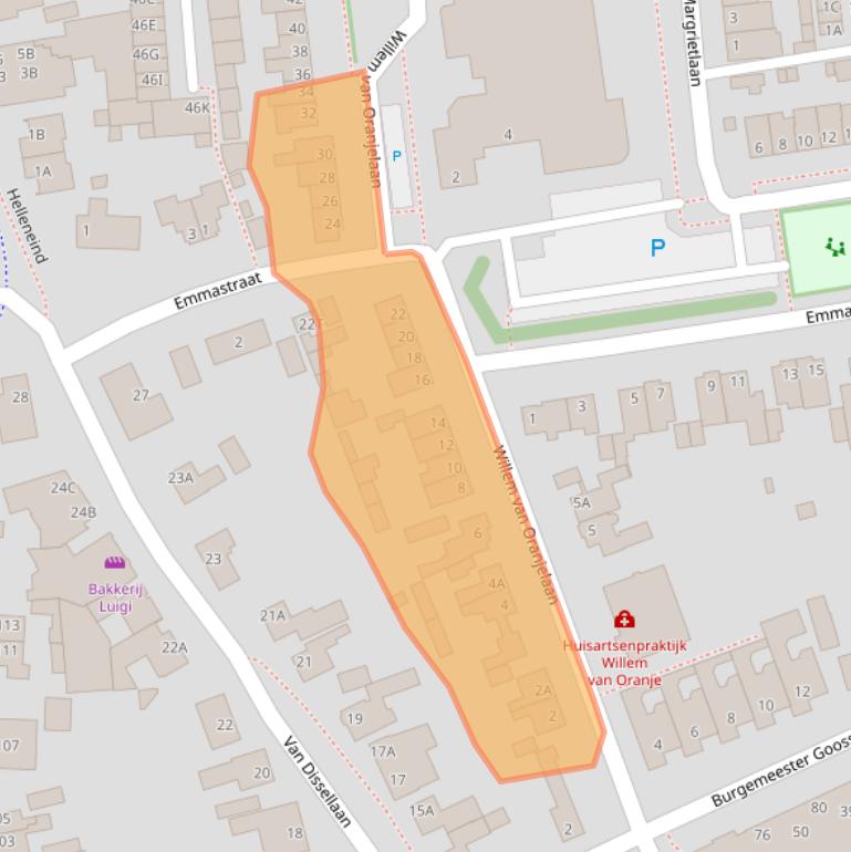 Kaart van postcodegebied 5531HH.