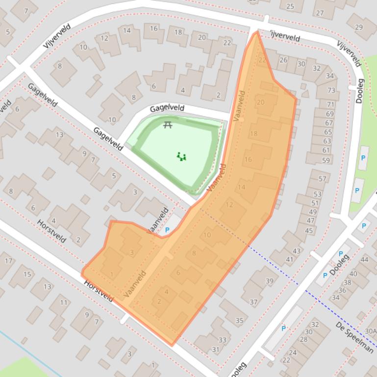 Kaart van postcodegebied 5541GS.