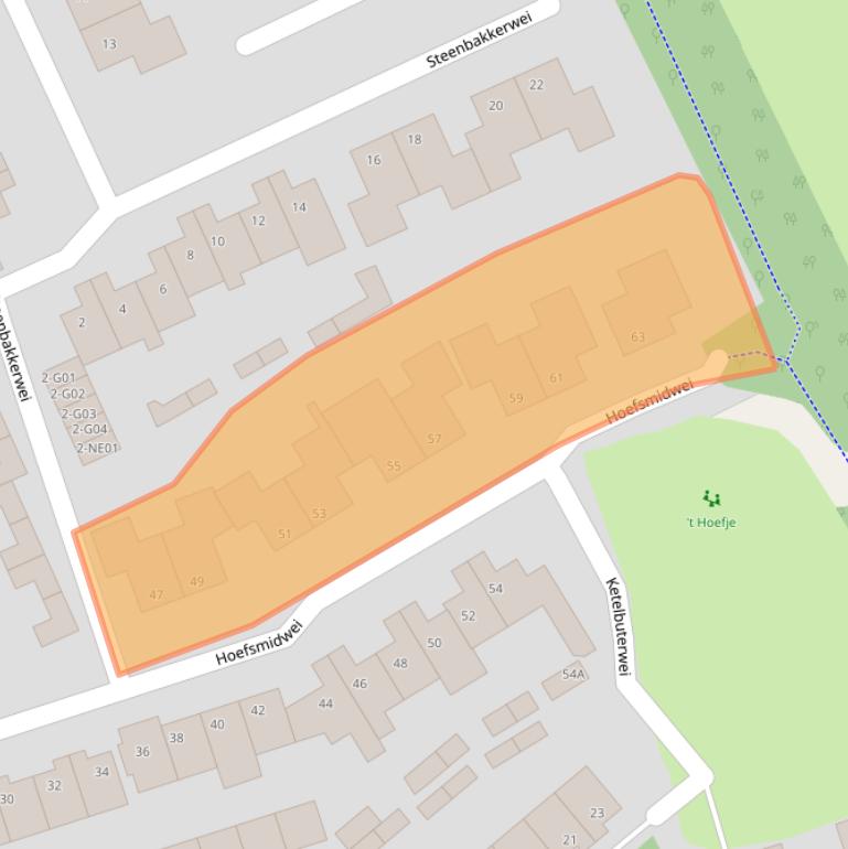 Kaart van postcodegebied 5551PM.