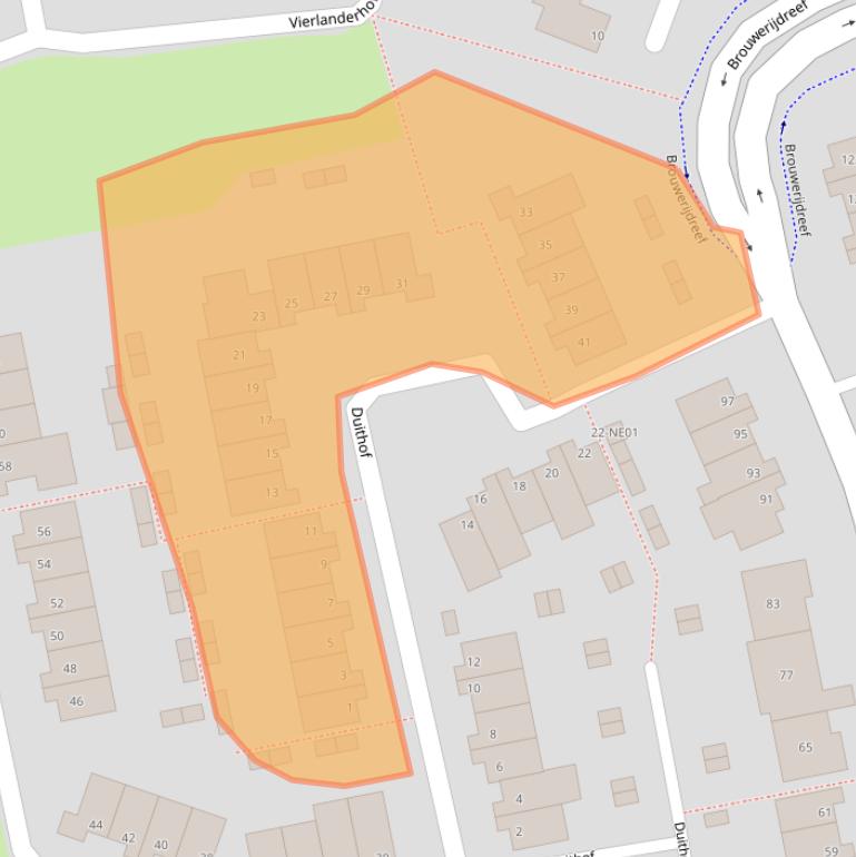Kaart van postcodegebied 5551VX.