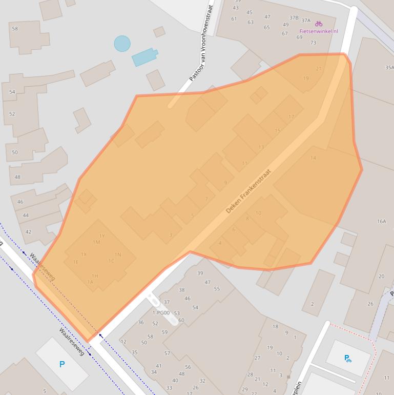 Kaart van postcodegebied 5554HK.