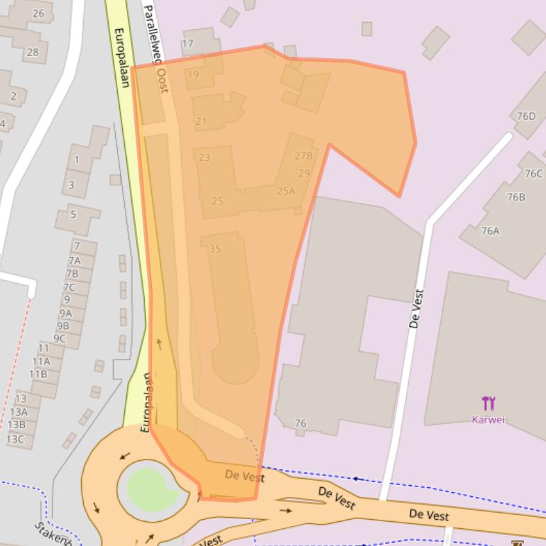 Kaart van postcodegebied 5555XA.