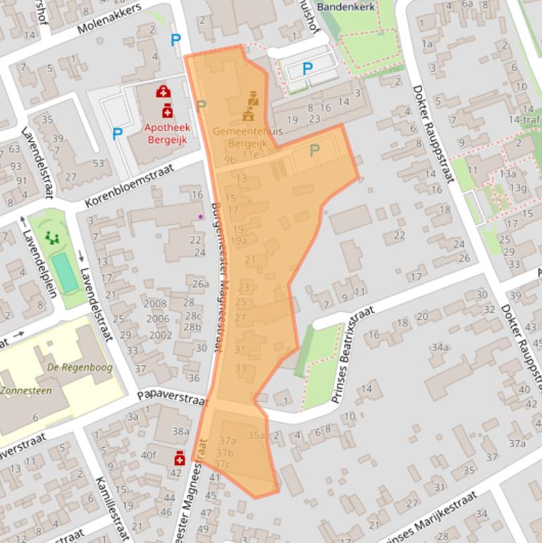 Kaart van postcodegebied 5571HB.