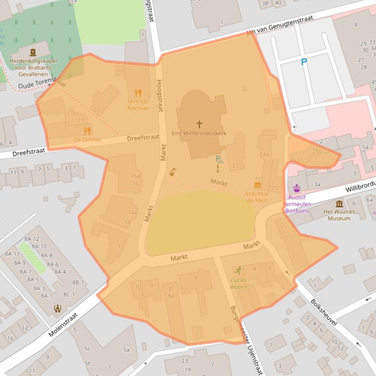 Kaart van postcodegebied 5581GK.