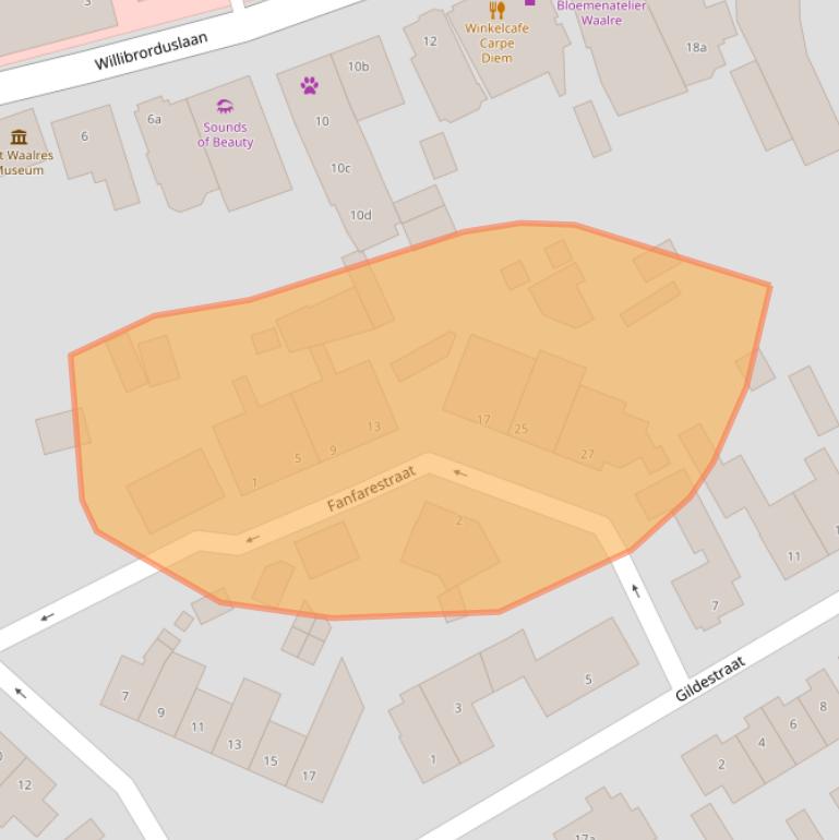 Kaart van postcodegebied 5581HT.