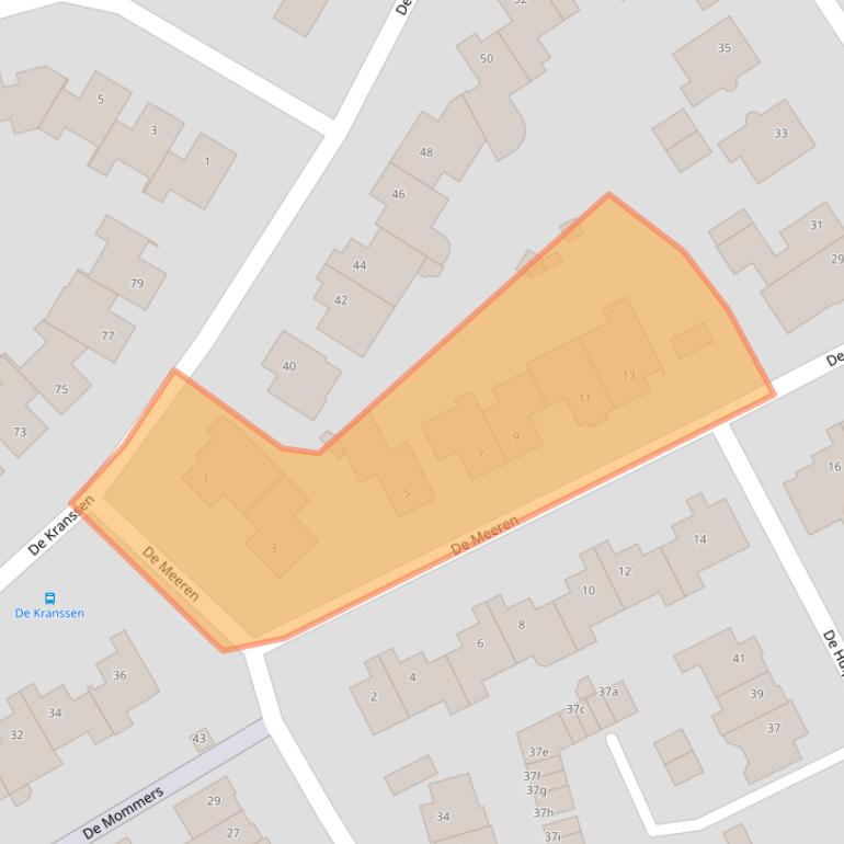 Kaart van postcodegebied 5581TB.