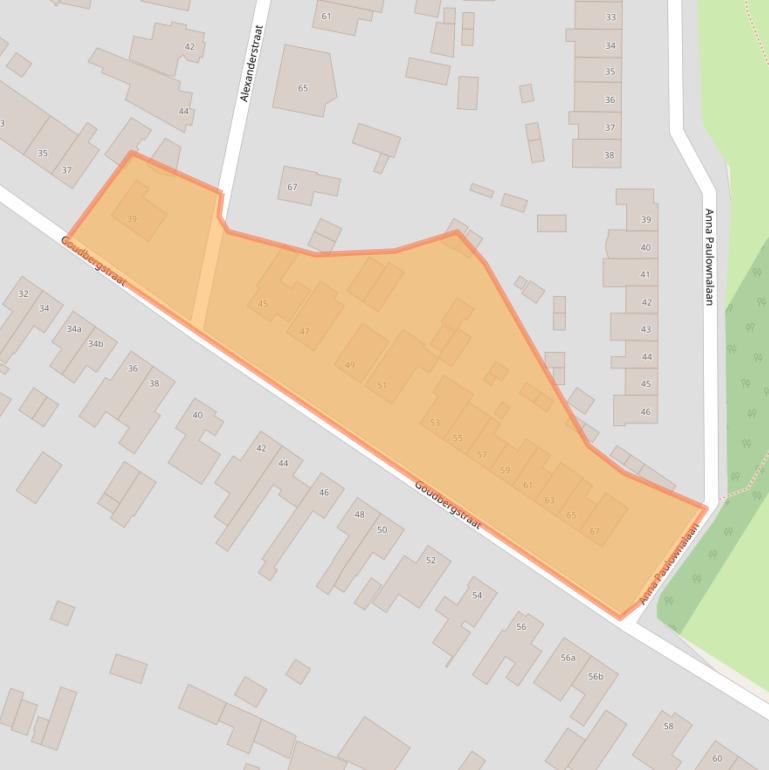 Kaart van postcodegebied 5583BB.