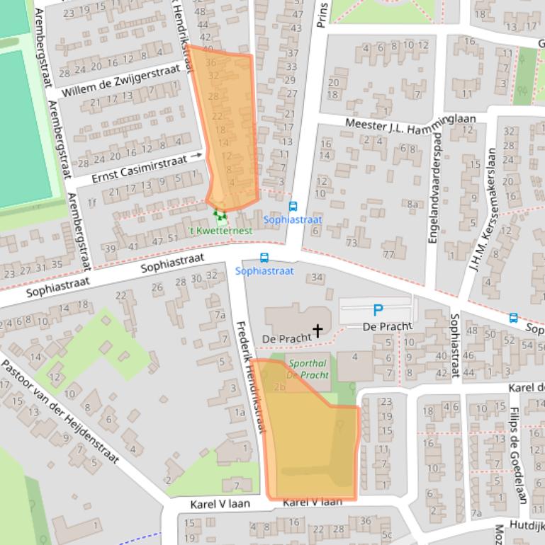 Kaart van postcodegebied 5583CM.