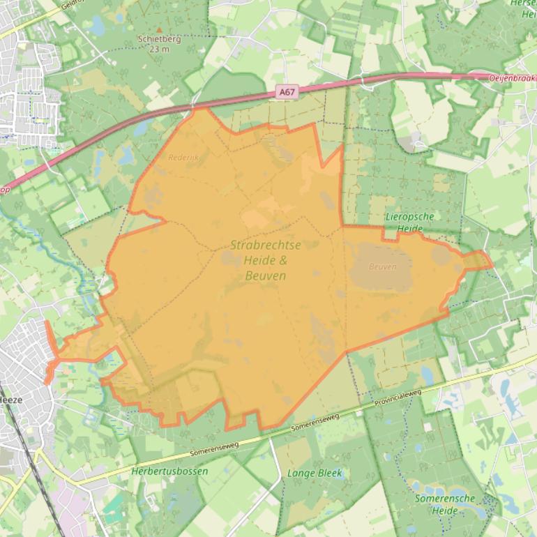 Kaart van postcodegebied 5591BP.