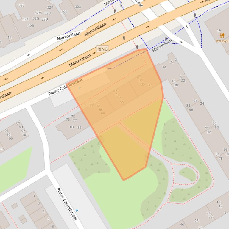 Kaart van postcodegebied 5612HN.