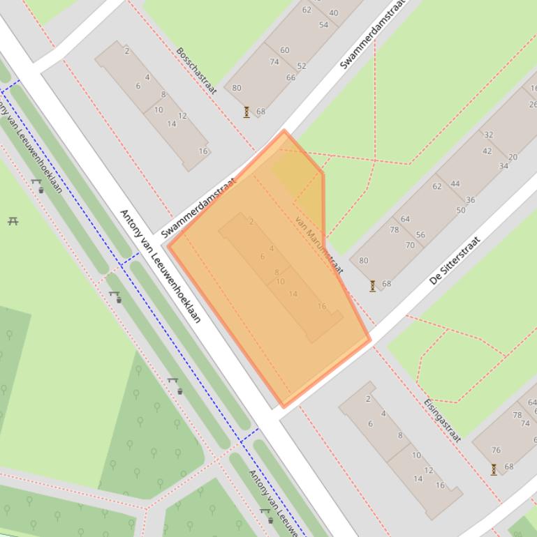 Kaart van postcodegebied 5612PP.