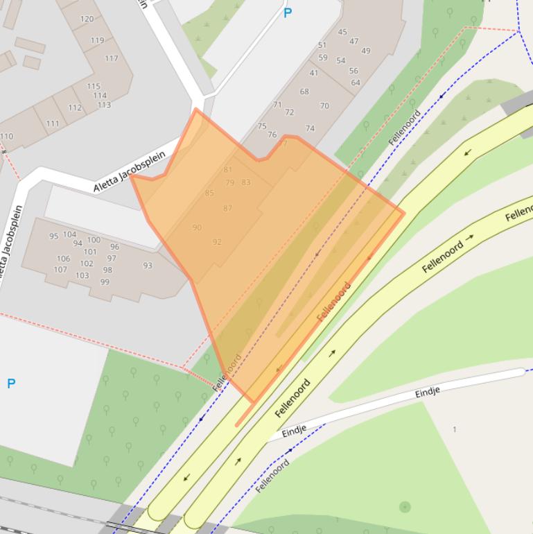 Kaart van postcodegebied 5612RG.