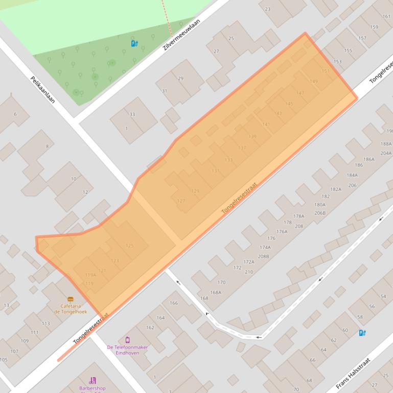 Kaart van postcodegebied 5613DD.