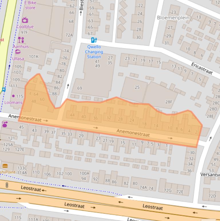 Kaart van postcodegebied 5615AM.