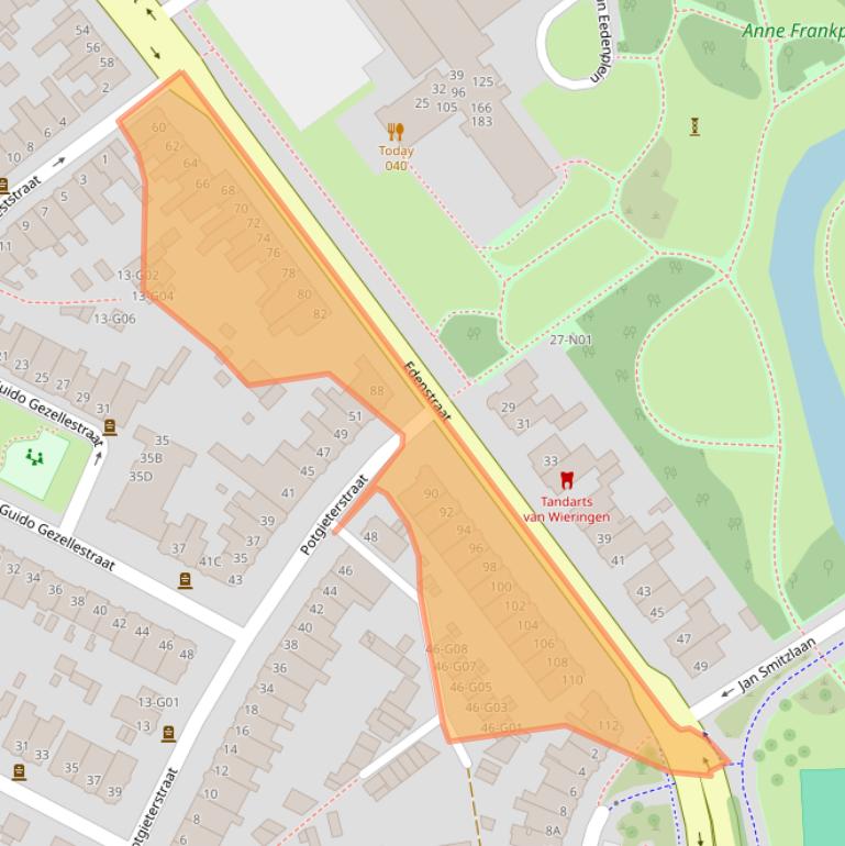 Kaart van postcodegebied 5615GB.