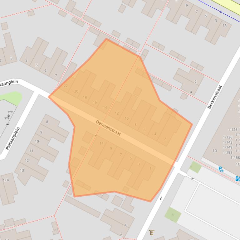 Kaart van postcodegebied 5616LT.