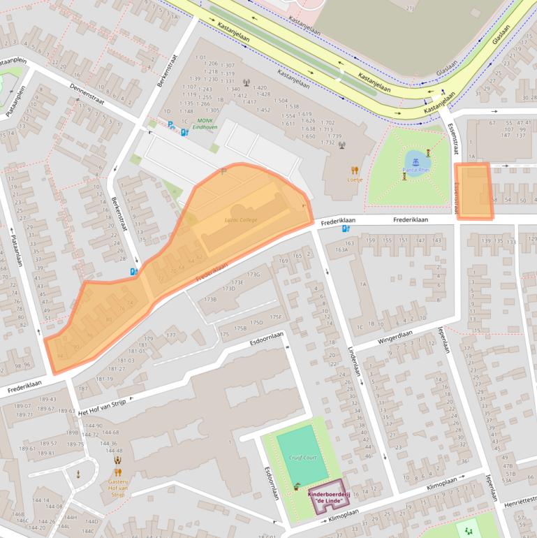 Kaart van postcodegebied 5616NJ.