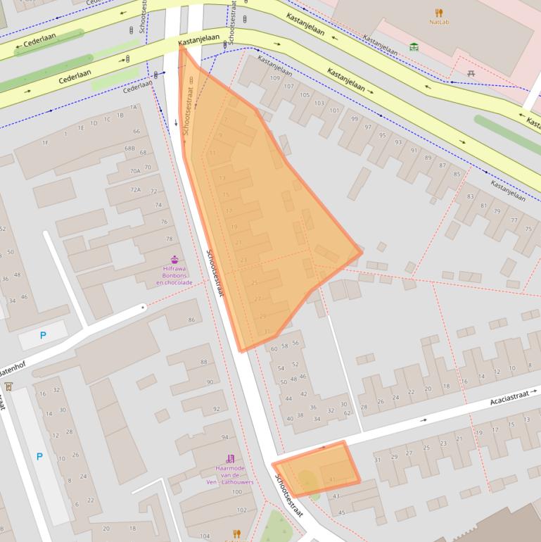 Kaart van postcodegebied 5616RA.