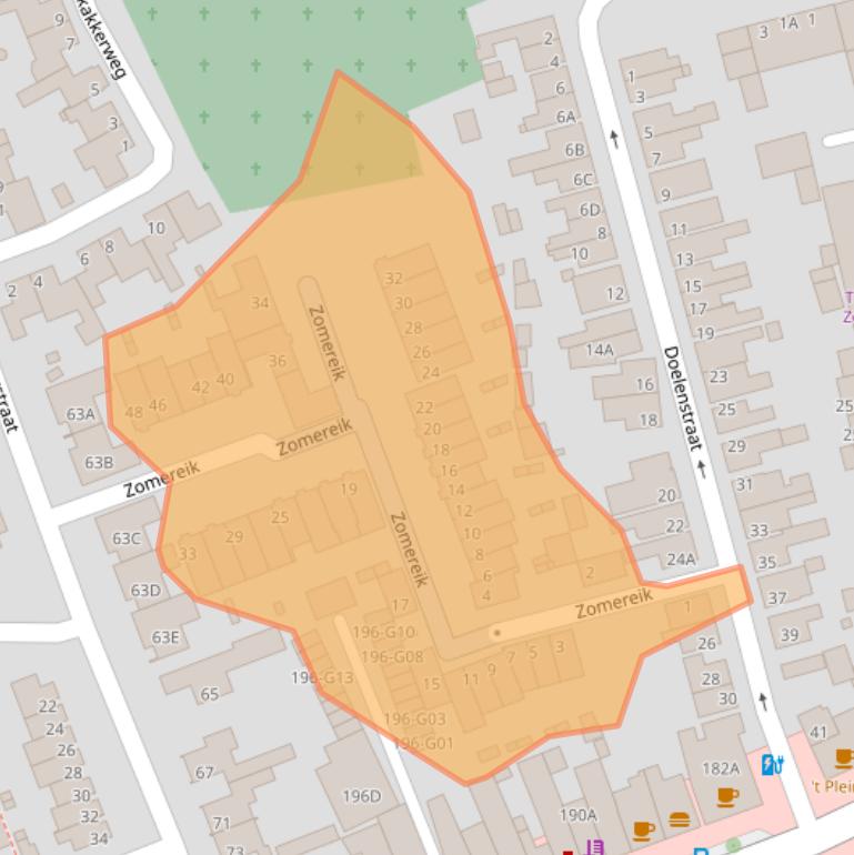 Kaart van postcodegebied 5616RZ.
