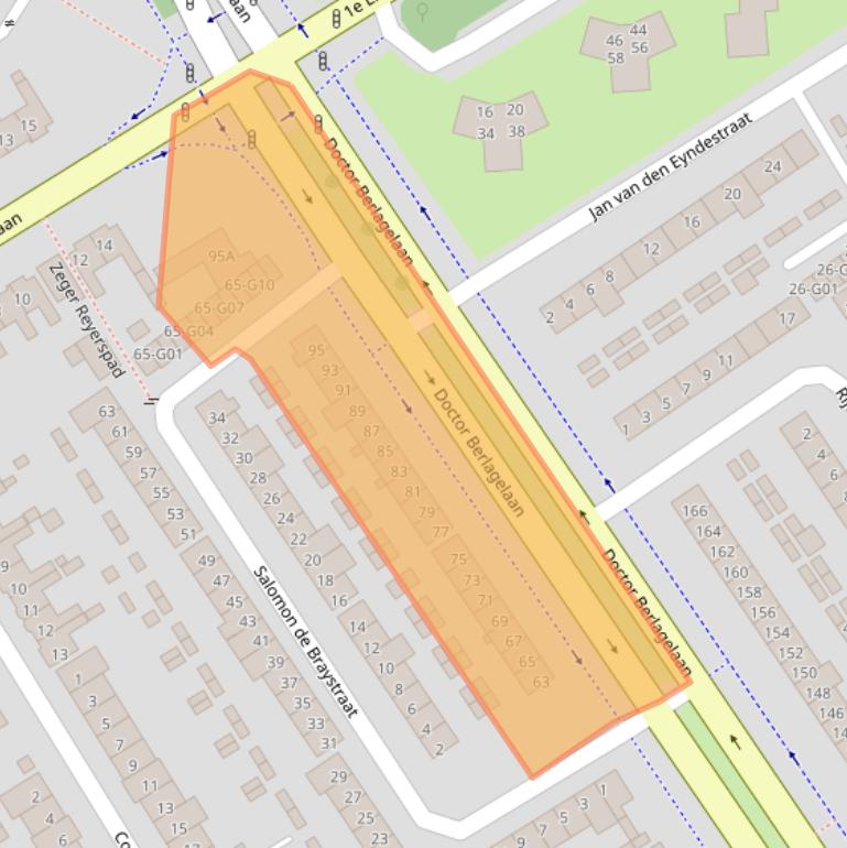 Kaart van postcodegebied 5622HC.