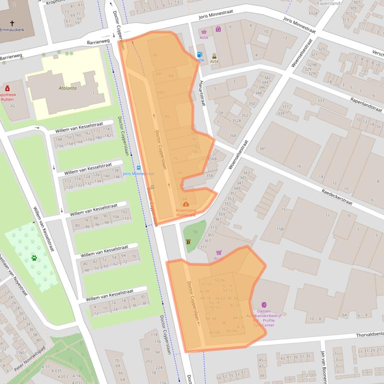 Kaart van postcodegebied 5623BB.