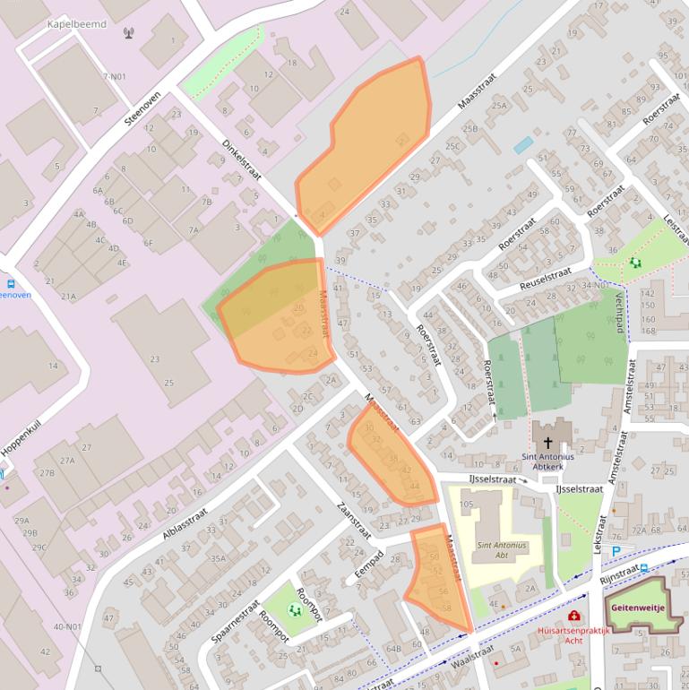 Kaart van postcodegebied 5626BC.