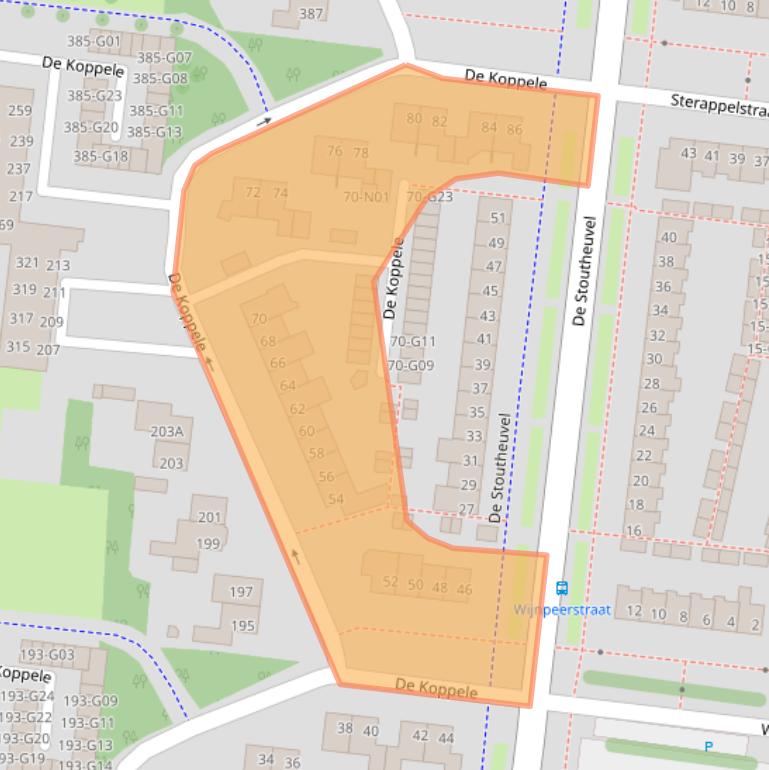 Kaart van postcodegebied 5632LB.