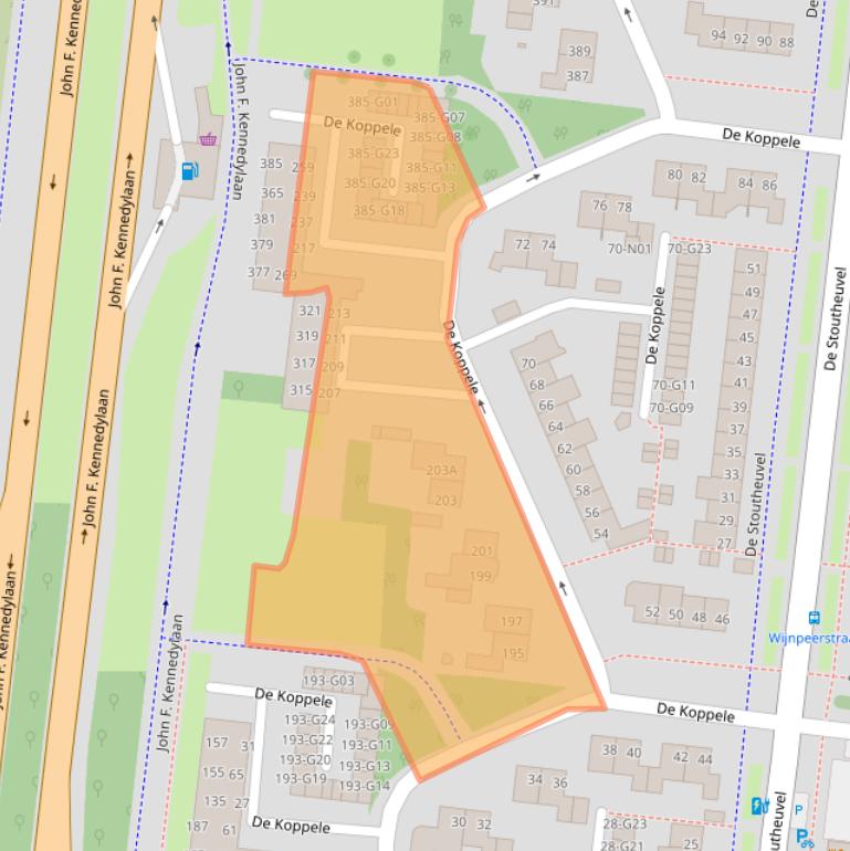 Kaart van postcodegebied 5632LJ.