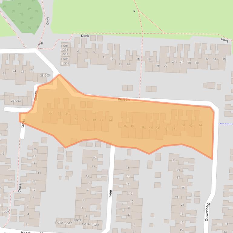 Kaart van postcodegebied 5641PB.