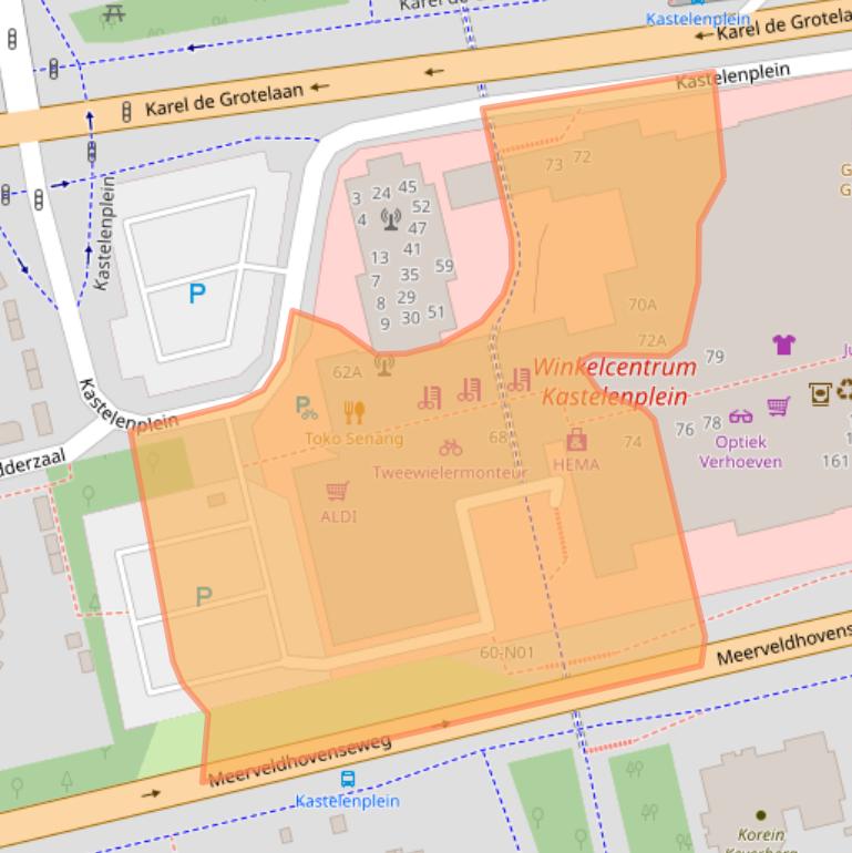 Kaart van postcodegebied 5653LP.