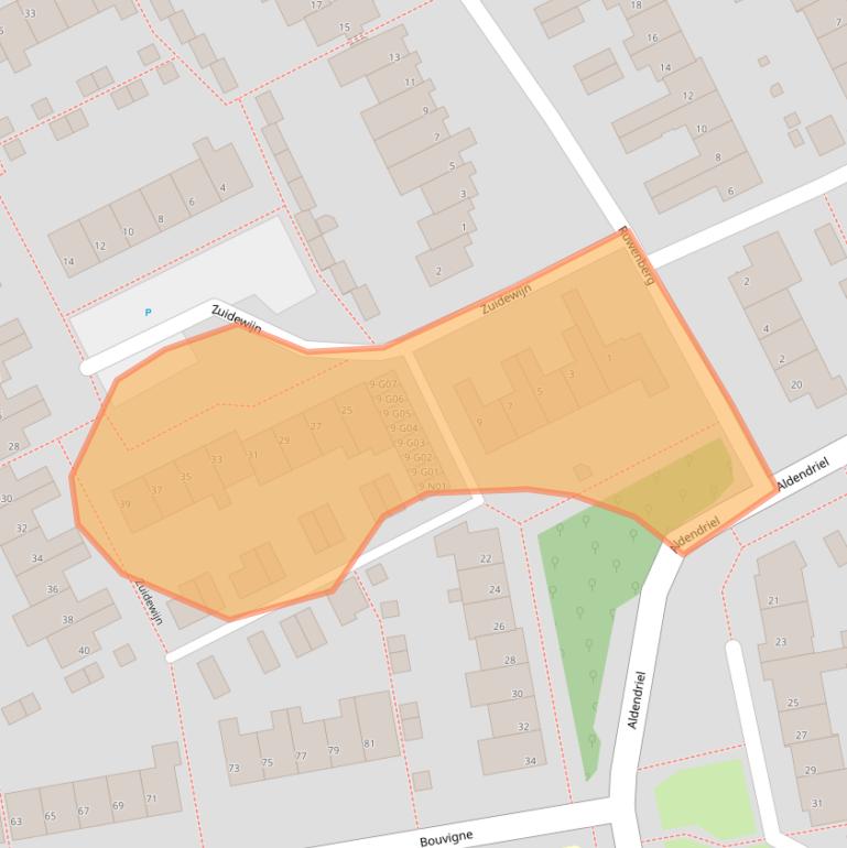 Kaart van postcodegebied 5653PP.