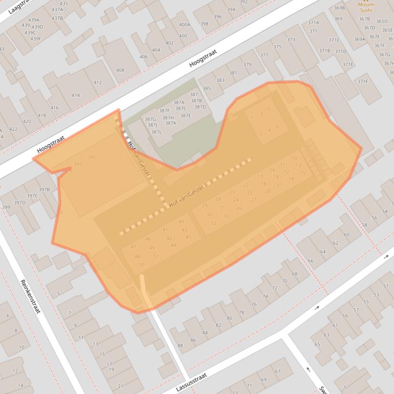 Kaart van postcodegebied 5654NX.