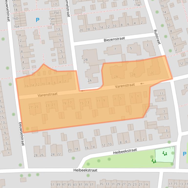 Kaart van postcodegebied 5662EK.