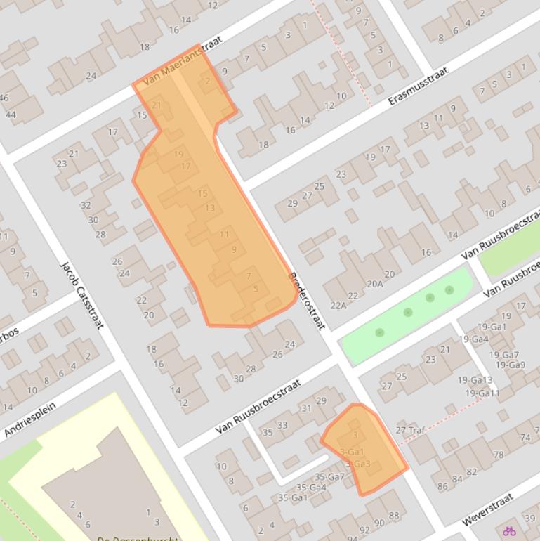 Kaart van postcodegebied 5671VN.