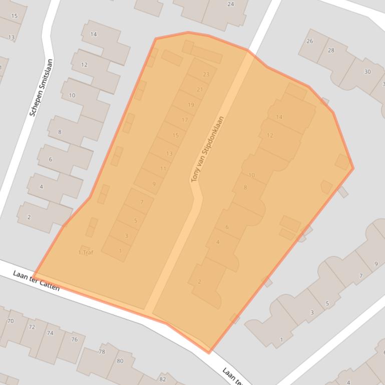 Kaart van postcodegebied 5673BM.