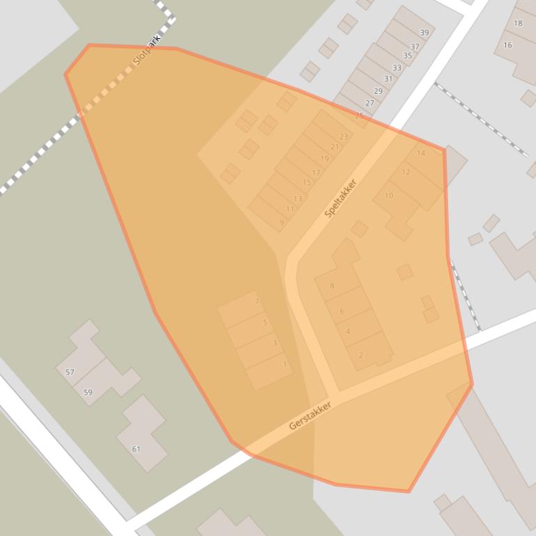 Kaart van postcodegebied 5674CL.