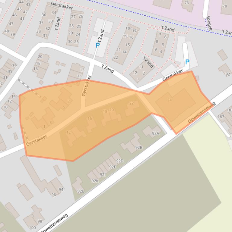 Kaart van postcodegebied 5674CS.