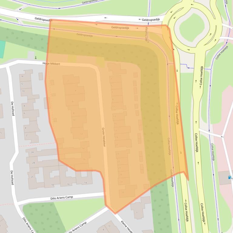 Kaart van postcodegebied 5674VE.