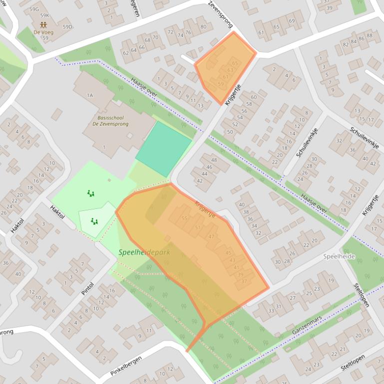 Kaart van postcodegebied 5683LC.