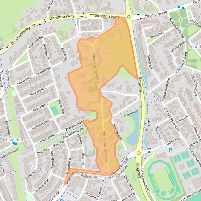 Kaart van postcodegebied 5684GS.