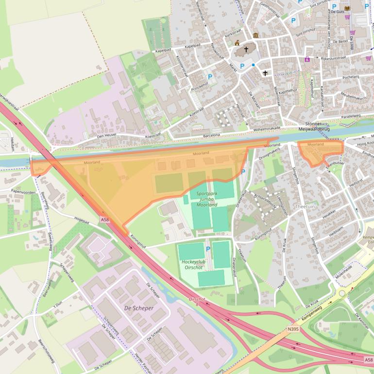 Kaart van postcodegebied 5688GA.