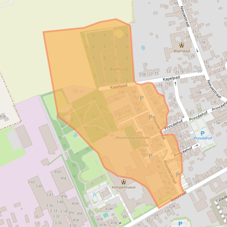 Kaart van postcodegebied 5688HT.