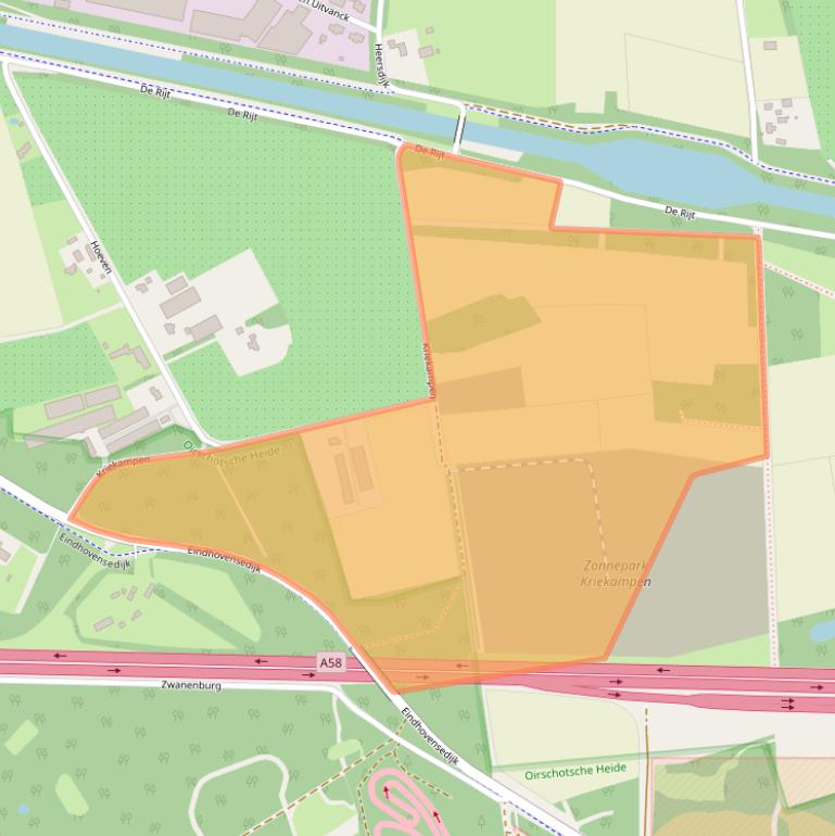 Kaart van postcodegebied 5688PS.