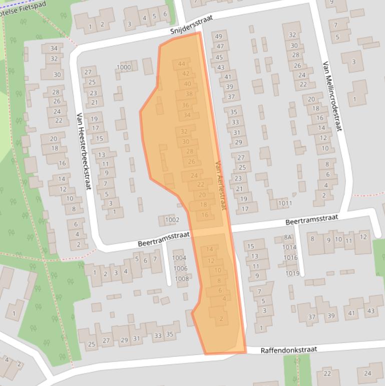 Kaart van postcodegebied 5688RE.