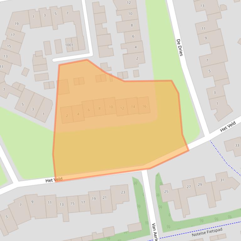 Kaart van postcodegebied 5688RL.