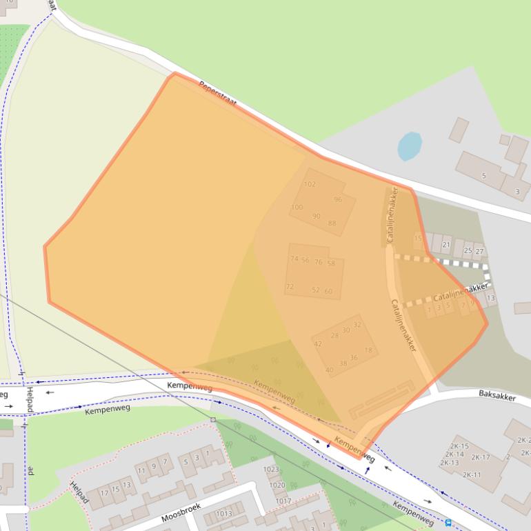 Kaart van postcodegebied 5688VC.