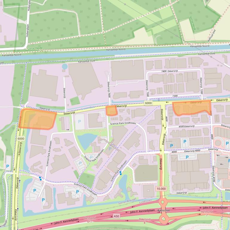 Kaart van postcodegebied 5692GA.